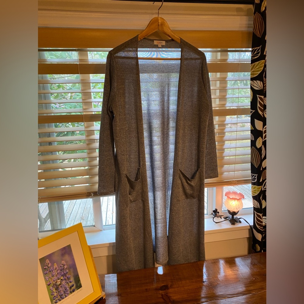 LulaRoe Long Duster with Pockets. Excellent condition.